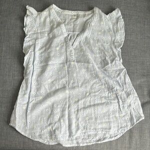 Old Navy White Eyelet Tank Top